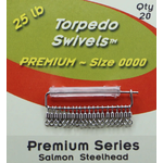 Torpedo Premium Swivels. Size 0000 25lb 20-pk