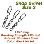 Torpedo Snap Swivel Size 2. 20-pk