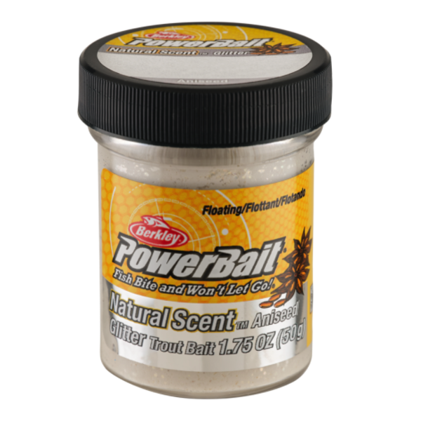 PowerBait Natural Glitter Trout Bait White 1.75oz