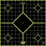 Pro-Shot Splattershot Reactive Bullseye Target, 8" Green Center, 6 Pack, Peel and Stick