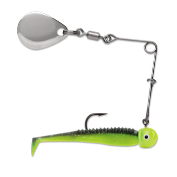 VMC Boot Tail Spinnerbait 1/8oz Black Chartreuse Glow (YS)