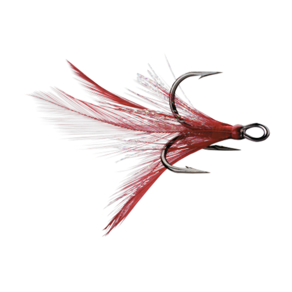 VMC X-Rap Tail Dressed #6 Treble. 2-pk Red