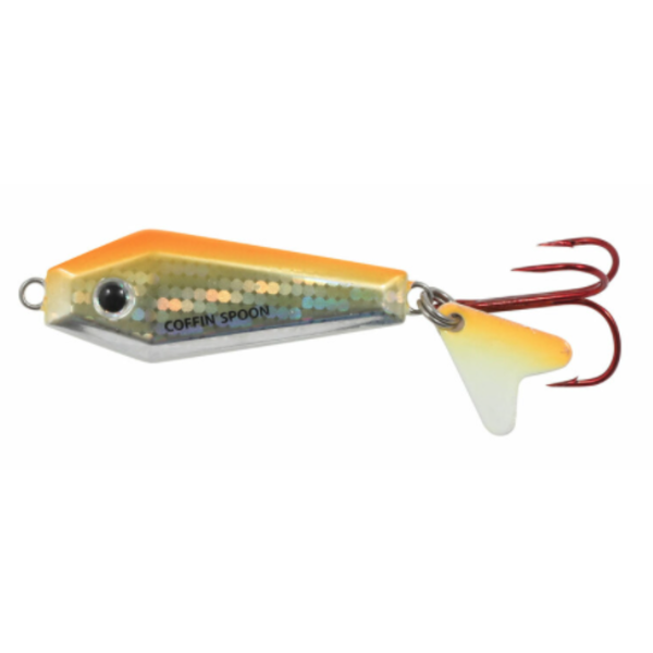 Northland Buck-Shot Coffin Spoon. 3/16oz Super Glow Chub