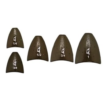 X Zone Tungsten Arrowhead Weight Green Pumpkin  1/4oz 3-pk