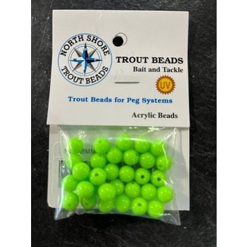 North Shore Tackle Acrylic Beads 8mm Green Apple