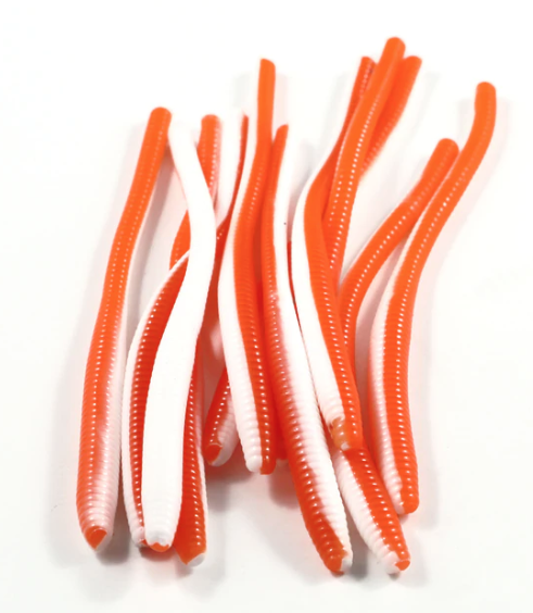 Cleardrift Tackle Trout Worm 3 White/Orange 20-pk - Gagnon