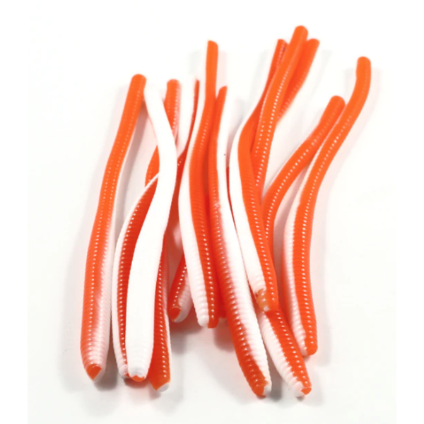 Cleardrift Tackle Trout Worm 3" White/Orange 20-pk