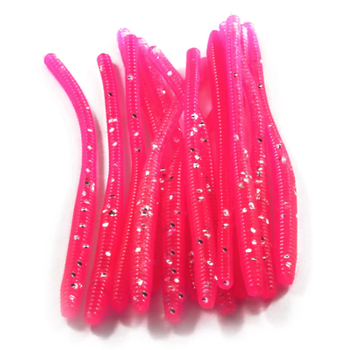 Cleardrift Tackle Trout Worm 3" Hot Pink/Glitter Bomb 20-pk