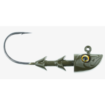 Freedom Tackle Swimbait Head Green Pumpkin 2/0 1/4oz 3-pk