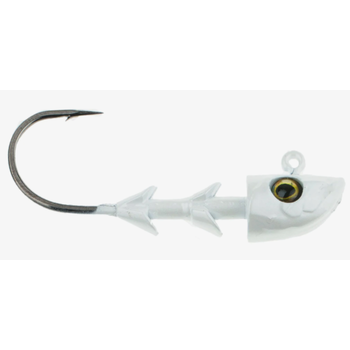 Freedom Tackle Swimbait Head Pearl 2/0 1/4oz 3-pk