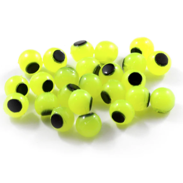 Cleardrift Tackle Embryo Soft Bead  Bright Chartreuse/ Black Dot 8mm
