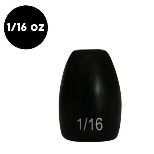 Woo Tungsten Flipping Weight 1/16oz Black 5-pk