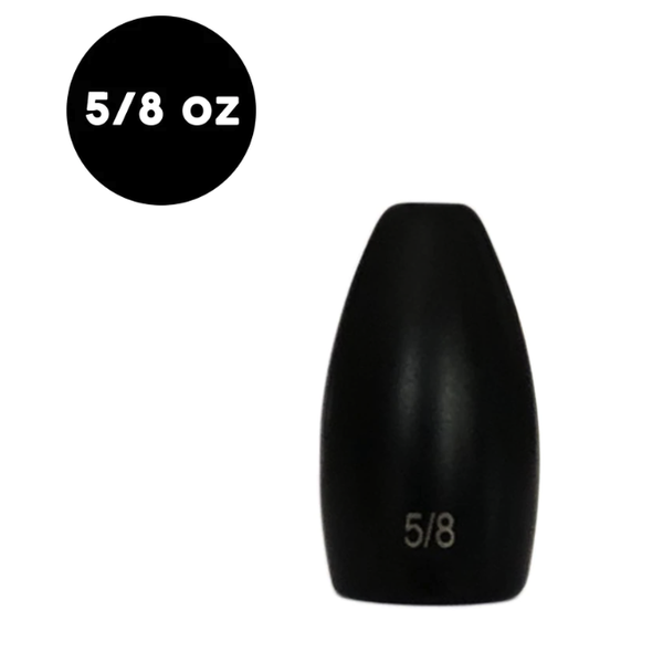 Woo Tungsten Flipping Weight 5/8oz Black 2-pk