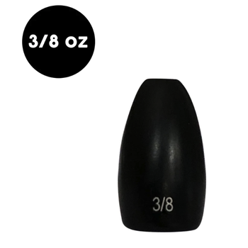 Woo Tungsten Flipping Weight 3/8oz Black 3-pk