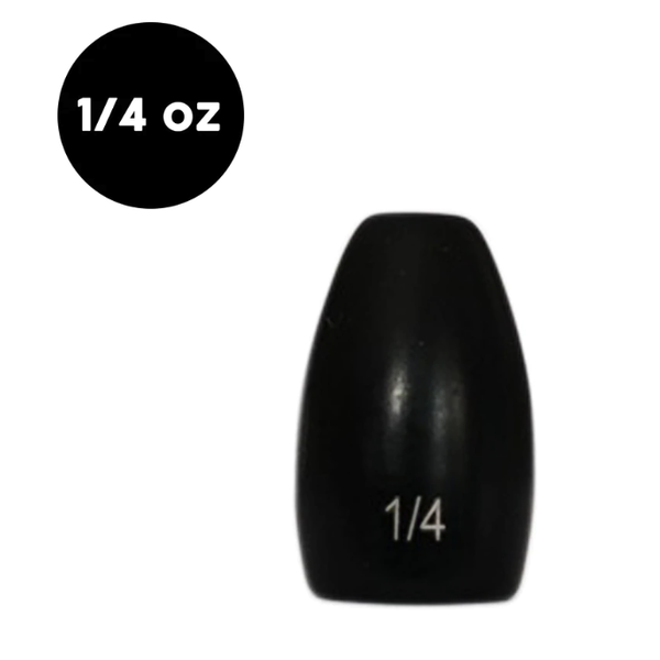 Woo Tungsten Flipping Weight 1/4oz Black 3-pk