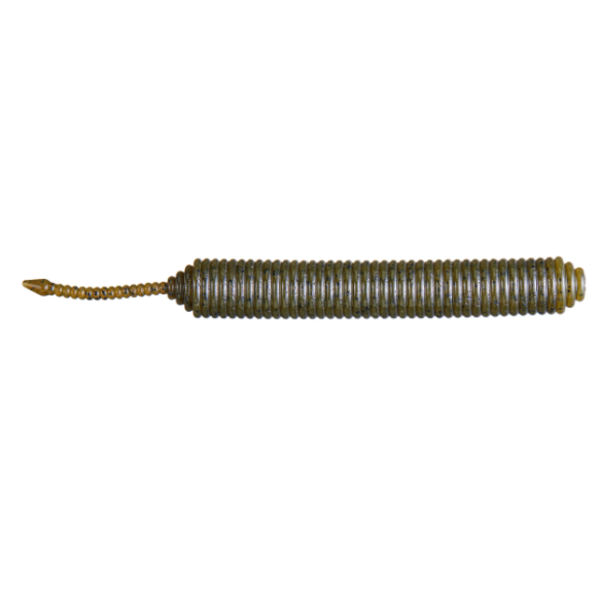 Spro Pin Tail Stick Worm 3.5" Green  Pumpkin 5-pk