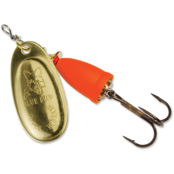 Blue Fox Classic Vibrax 1/4oz Gold/Fluorescent Red Spinner