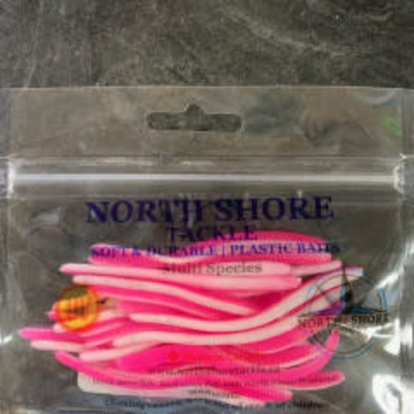 North Shore Tackle Trout Worm's 2" Candy Cane