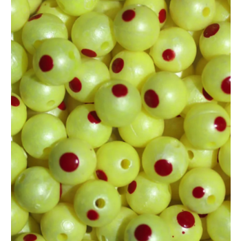 Troutbeads Blood Dot Egg 8mm Chartreuse Pearl