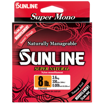 Sunline Super Natural 8lb Orange Mono 330yds