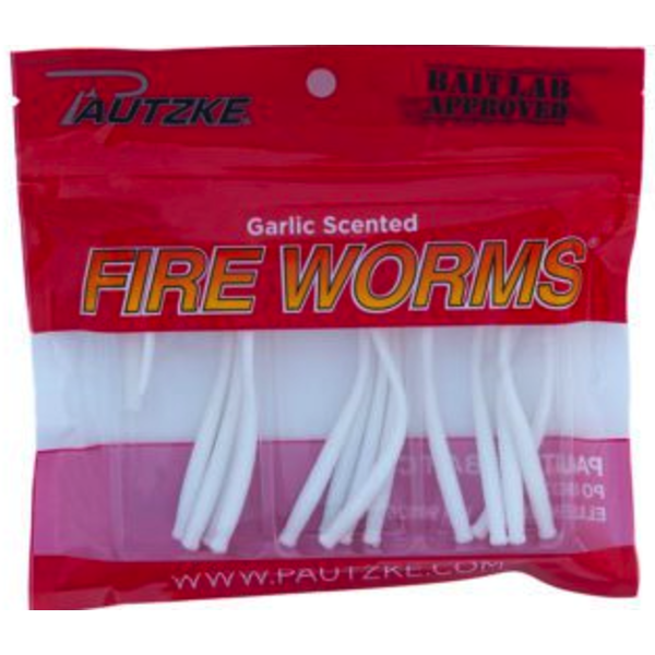 Pautzke Fire Worms White 15/pkg - Gagnon Sporting Goods