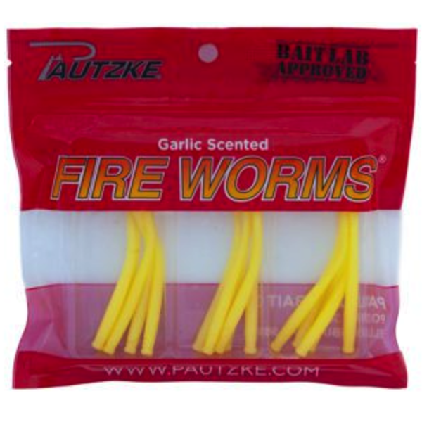 Pautzke Bait Co. Fire Worms Yellow 15/pkg