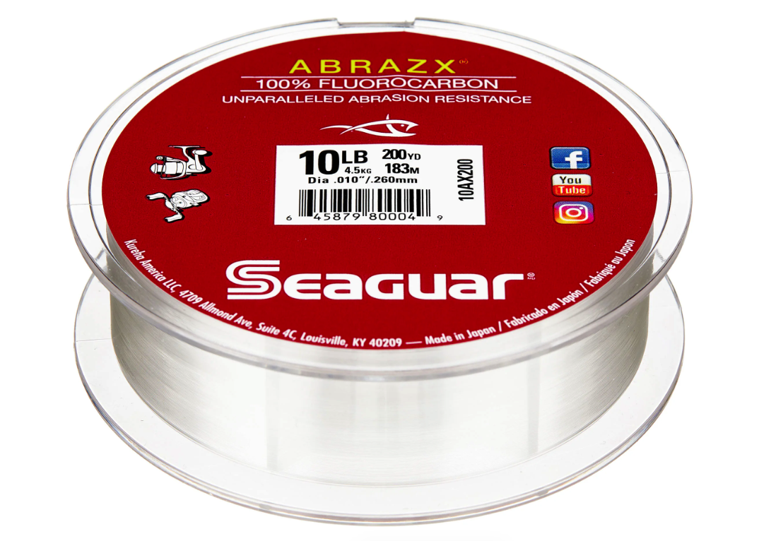Seaguar AbrazX Fluorocarbon 6lb 200yd Spool - Gagnon Sporting Goods