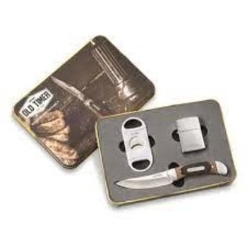 Old Timer Old Timer Folding Knife with lighter and Cigar Gift Tin.