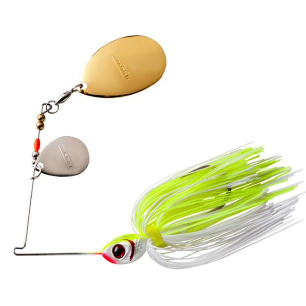 Booyah Colorado/Indiana Blade 3/8oz White/Chartreuse Spinnerbait