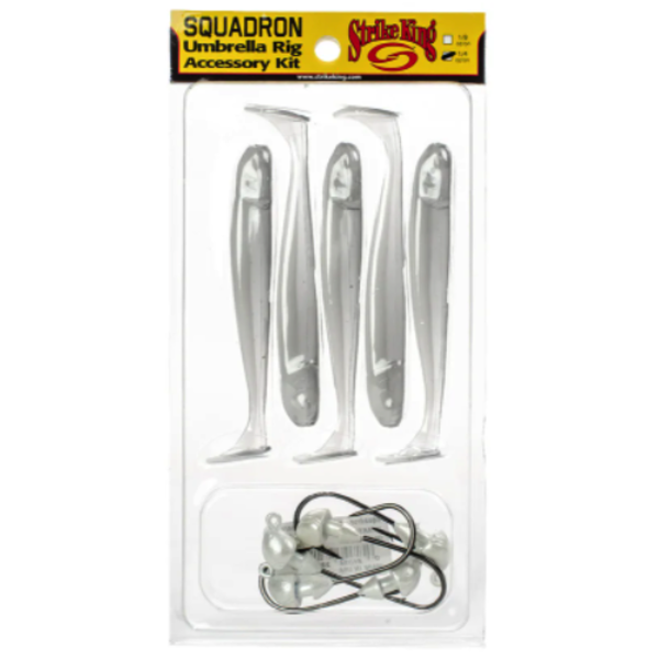 Strike King Squadron Umbrella Rig Kit. Ghost Shad 1/8oz