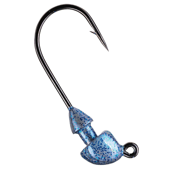 Strike King Squadron Swimbait Head 1/8oz Blue Glimmer Blue Flake 3-pk