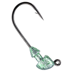 Strike King Squadron Swimbait Head 1/8oz Green Glimmer Green Flake 3-pk