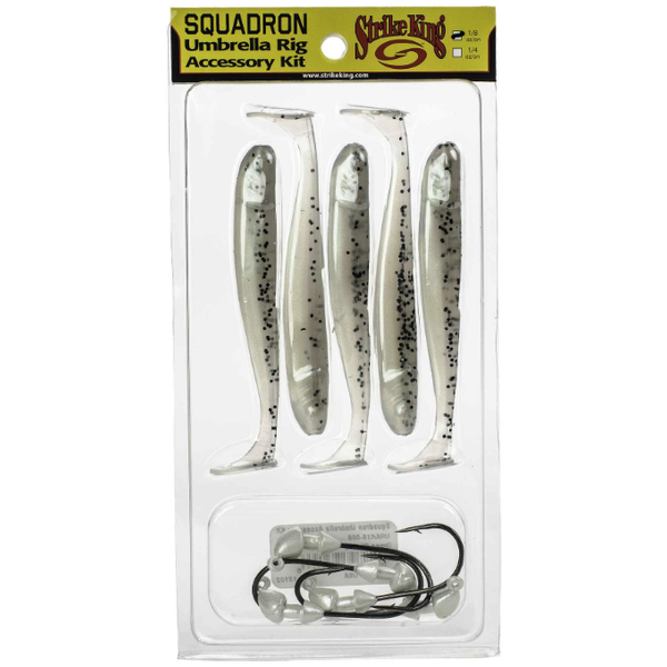 Strike King Squadron Umbrella Rig Kit. Green Gizzard 1/8oz