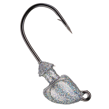 Strike King Squadron Baby Swimbait Head Silver Bling 1/8oz 3-pk