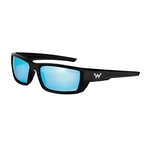 WaterLand Polarized Sunglasses Ashor Matte Black - Blue Mirror
