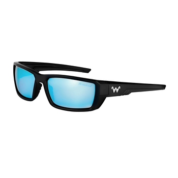 WaterLand Polarized Sunglasses Ashor Matte Black - Blue Mirror