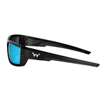 WaterLand Polarized Sunglasses Ashor Matte Black - Blue Mirror