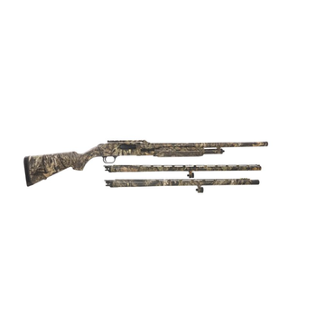 Mossberg 500 3-Barrel Combo Mossy Oak Break-Up Country Camo 12 Gauge Pump Action Shotgun 3" Chamber 24" Rifled 24" Ported 28" Ported Waterfowl Barrels