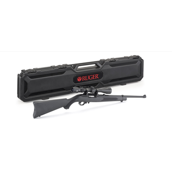 Ruger 31143 10/22 Semi-Auto Rifle, 22 LR, 18.5" bbl, Blued, Synthetic, Viridian EON 3-9x40 Scope, Hard Case, 10+1 Rnd