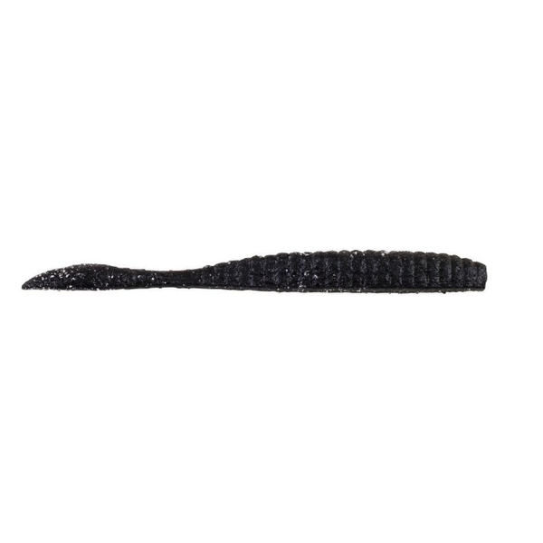 PowerBait MaxScent Flat Worm 4.25" Black 8-pk
