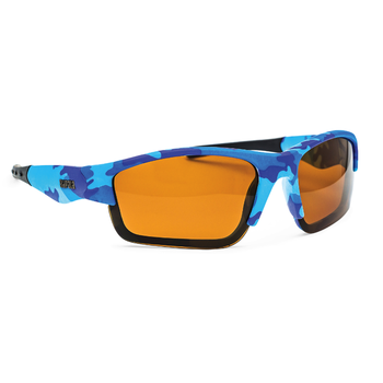 Rapala Boys Polarized Fishing Glasses. Blue Camo