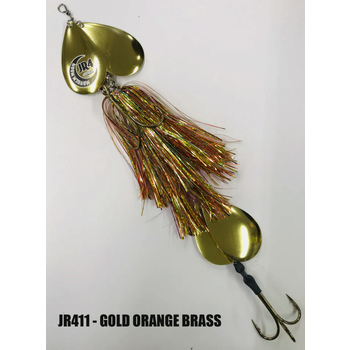 Musky Mayhem Tackle Mayhem Moon JR4 Gold Orange Brass 3.6oz