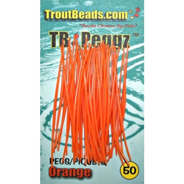 Troutbeads Peggz Orange 50-pk