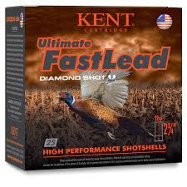 Kent Ultimate Fast Lead Ammo, 12ga 2-3/4" 1-1/4oz #7.5 Shot 1350fps