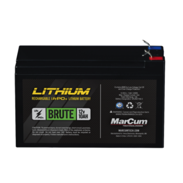 MarCum Lithium 12V 10Ah LiFePO4 Brute Battery