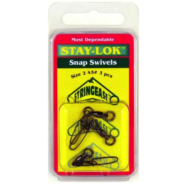 Stringease Stay-Lok Snap Swivel. Size 5 150# 2-pk