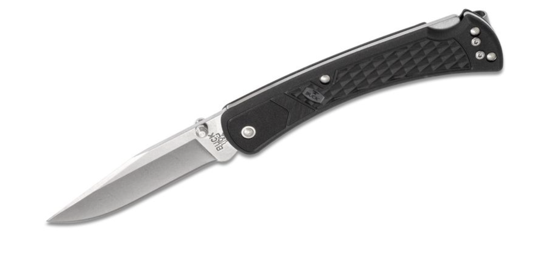 Buck 110 Slim Select Folding Hunter 3.75 Plain Blade, Black GFN Handles,  Deep Carry Pocket Clip - 11878 - Gagnon Sporting Goods