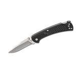 Buck 112 Slim Ranger Select Folding Knife 3" Plain Blade, Black GFN Handles, Deep Carry Pocket Clip - 11881