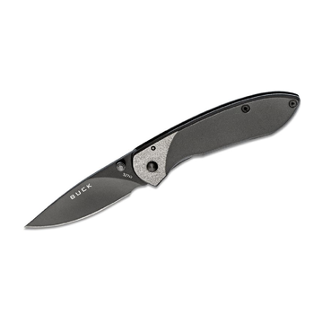 Buck 327 Nobleman Folding 2.6" Coated Blade w/Stainless Handle & Clip - 5860