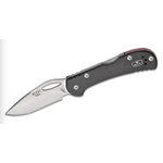 Buck 726 Mini SpitFire Folding Knife 2.75" Satin Plain Blade, Black Anodized Aluminum Handles - 12243
